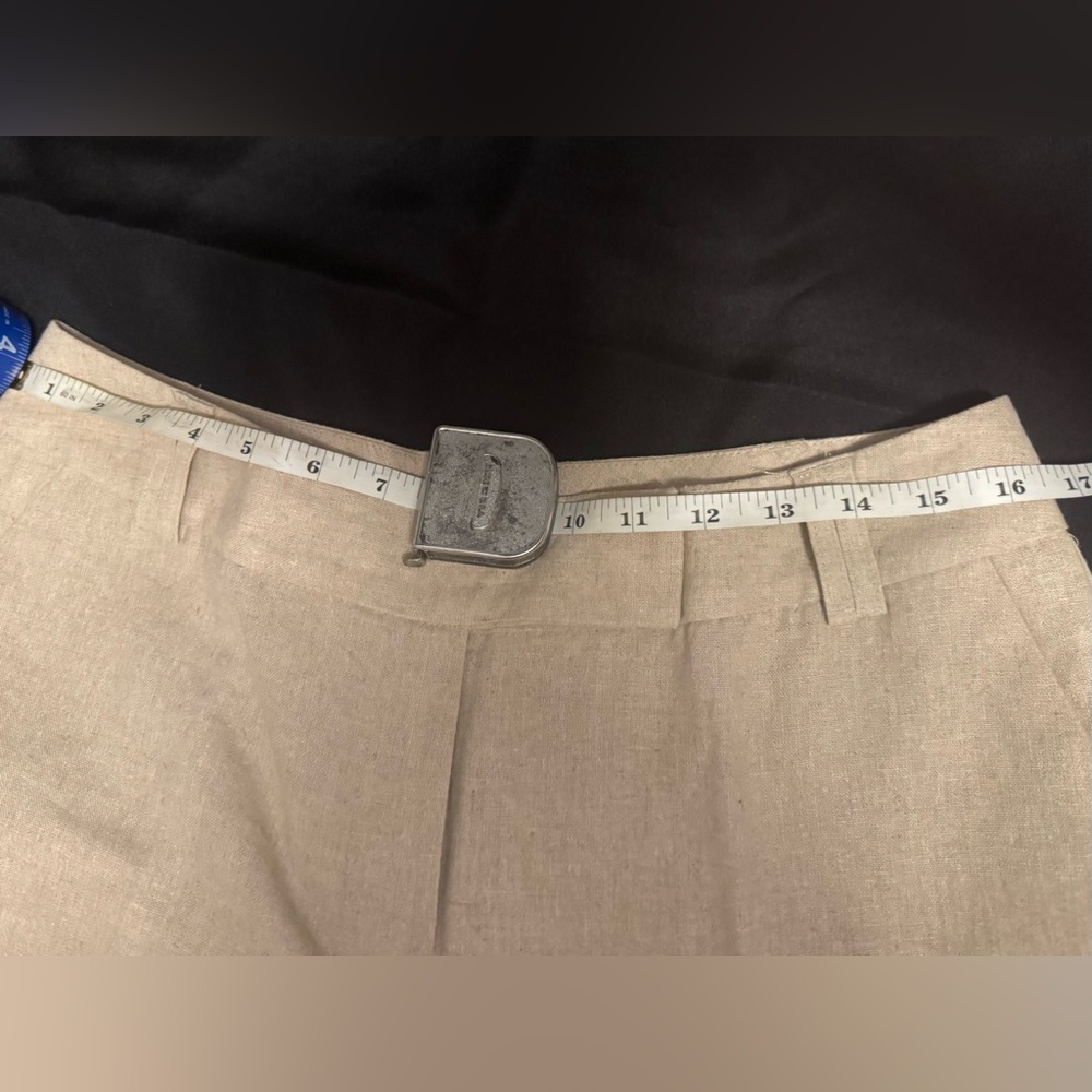 Cato light beige-oatmeal colored boot cut style linen pants - women’s size 10 - Picture 10 of 15